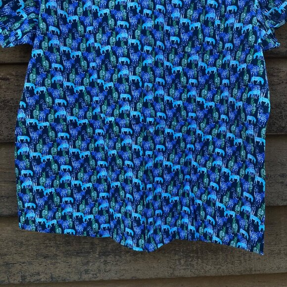 Marc Anthony Blue Zebra Luxury Button Down Mens Shirt Size XXL - Picture 7 of 11